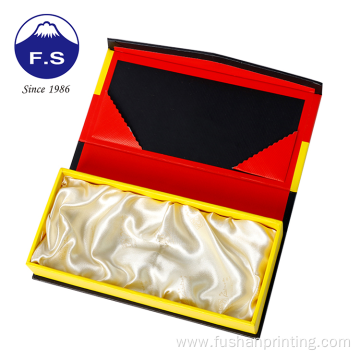 Gift printing vendors yellow red jewelry packaging box